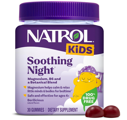 Bedtime Soothing Night Magnesium + Vitamina B6 Gummies - Natrol Kids