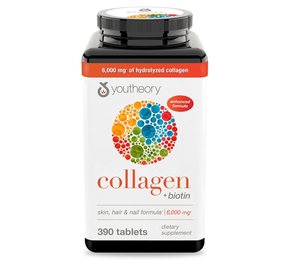 Colageno + Biotina _ Suplemento Avanzado de ColÁgeno con Päptidos Hidrolizados, Vitamina C y Vitaminas del Complejo B - Youtheory