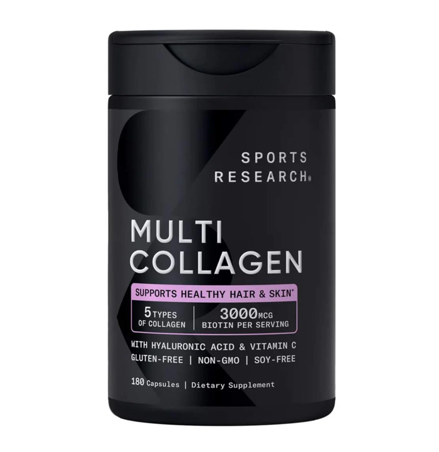 MULTI COLLAGEN + BIOTIN 3000 MCG 180 CAPSULAS - SPORTS RESEARCH
