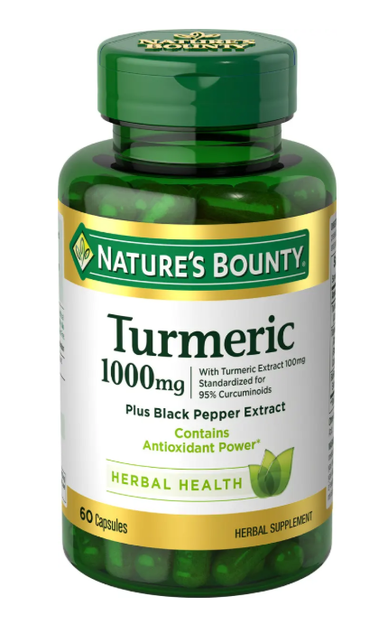 TURMERIC CURCUMA 1.000 MG + PIMIENTA 5MGX60 - NATURE'S BOUNTY