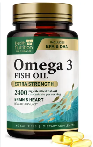 OMEGA 3 FISH OIL 2.400 MG X 60 CAP GEL HEALTH NUTRITION
