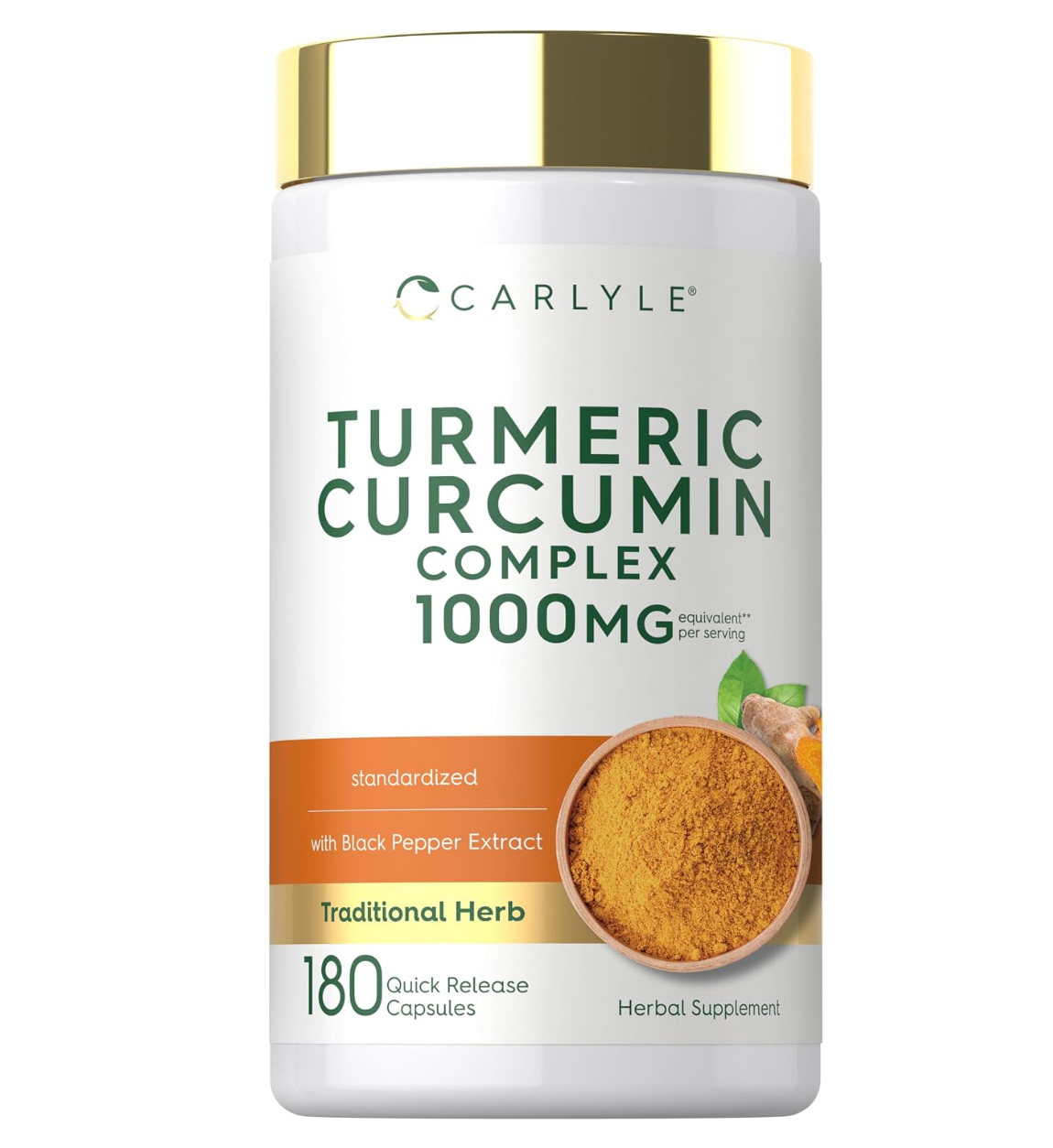 TURMERIC CURCUMIN 1,000 MG 180 CAPSULES CARLYLE