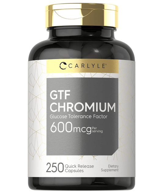 GTF CHROMIUM 600 MCG 250 CAPSULES CARLYLE