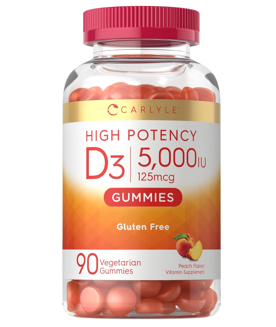 D3 5,000 IU 125 MCG 90 VEGETARIAN GUMMIES CARLYLE
