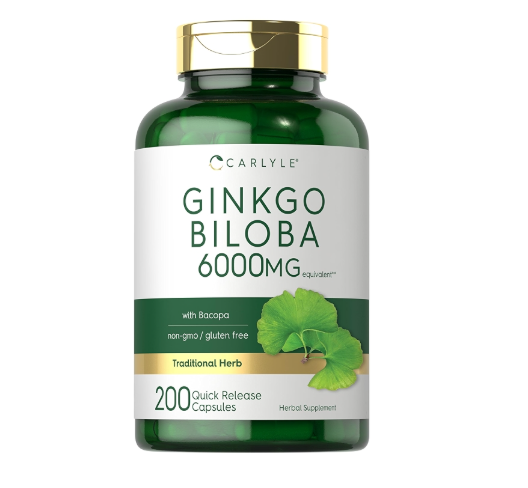 GINKGO BILOBA 6000 MG 200 CAPSULES CARLYLE