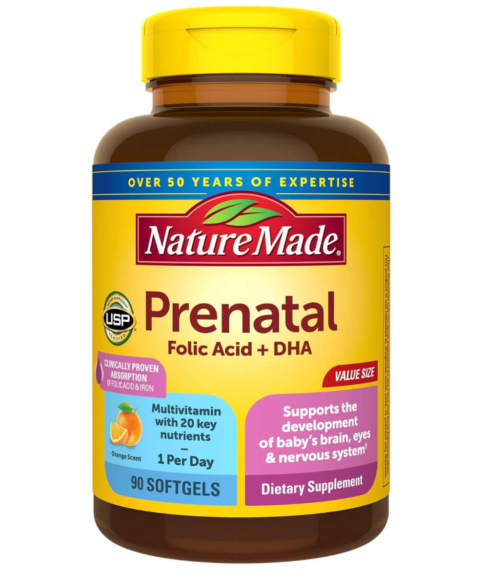 PRENATAL FOLIC ACID + DHA 150 SOFTGELS NATURE MADE