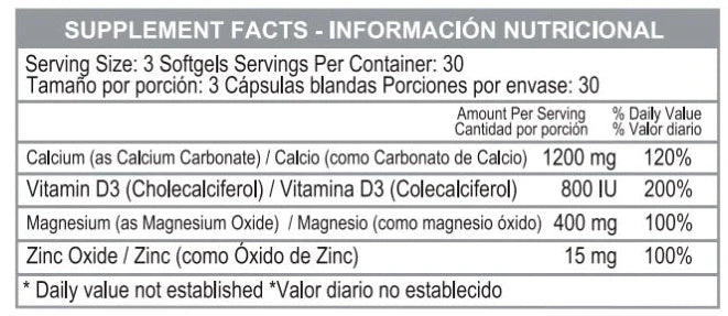 Cal-Mag-Zinc más Vitamina D3