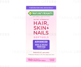 HAIR SKIN NAILS 150 SOFT GELS N/B EN CAJA - NATURE'S BOUNTY
