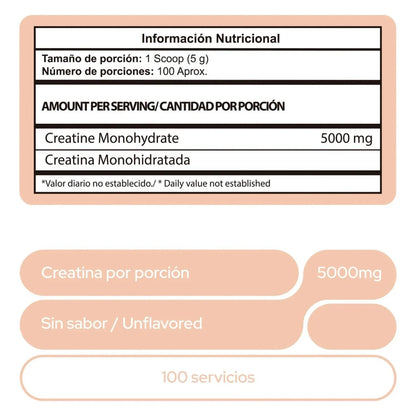 Creatina Pure Monohidratada 500 g - Gubbi Nutrition