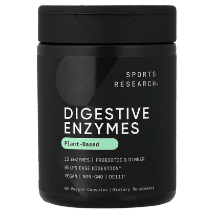DIGESTIVE ENZYMES + PROBIOTIC 90 CAPSULAS VEGANAS - SPORTS RESEARCH
