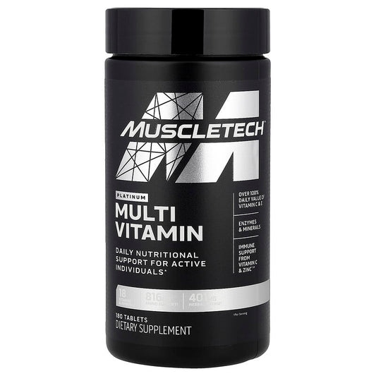 MULTIVITAMêNICO PLATINUM 180 TABLS - MUSCLE TECH