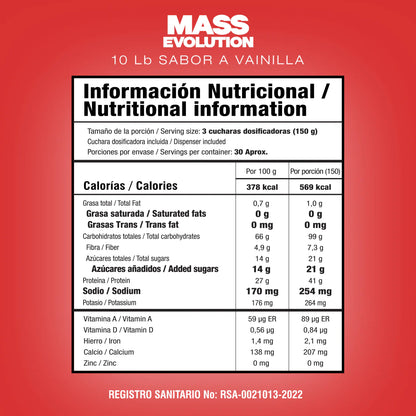 MASS Evolution 10 lb - Smart Nutrition