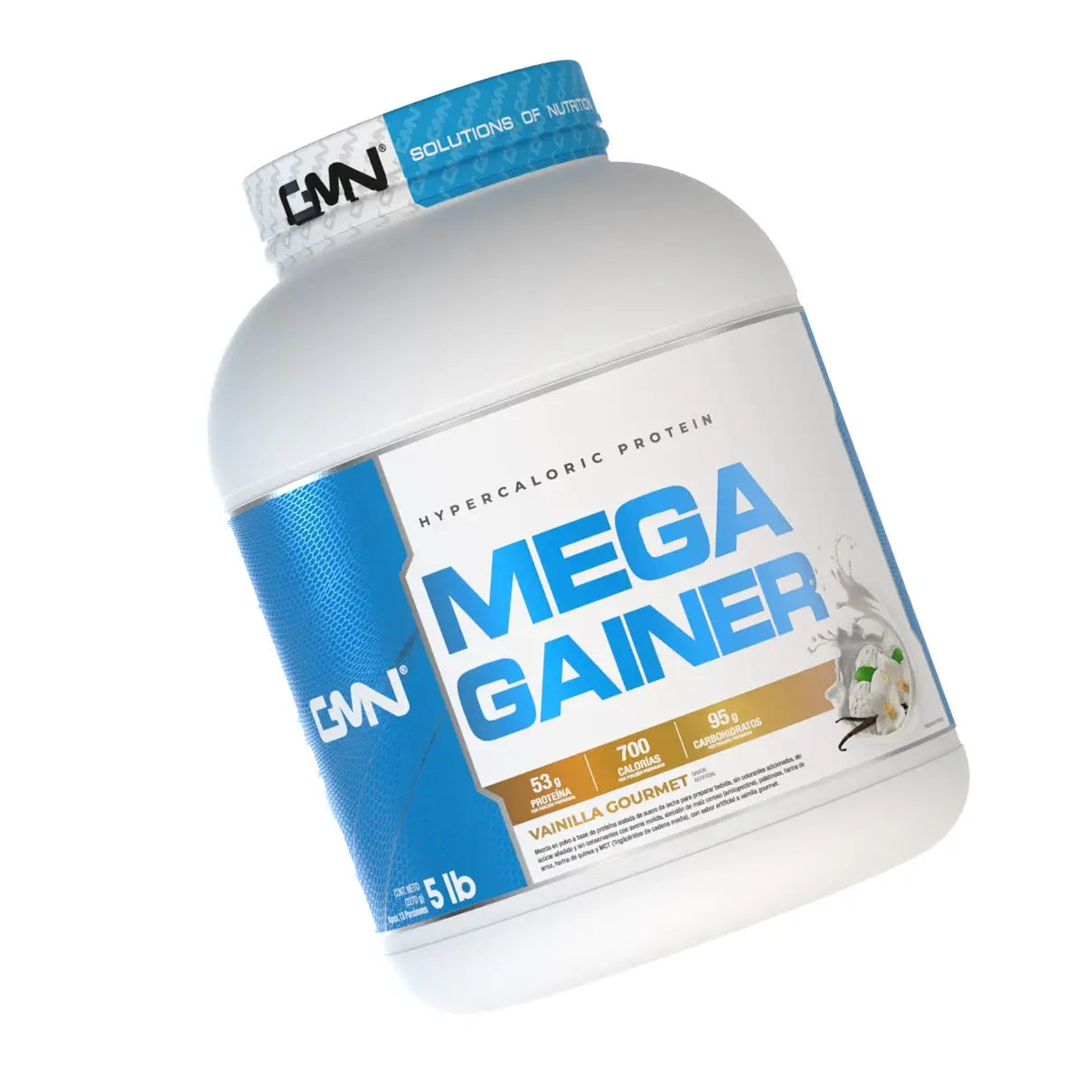 Mega Gainer Proteina Hipercalorica GMN Vainilla Gourmet 5 lb 13 Porciones