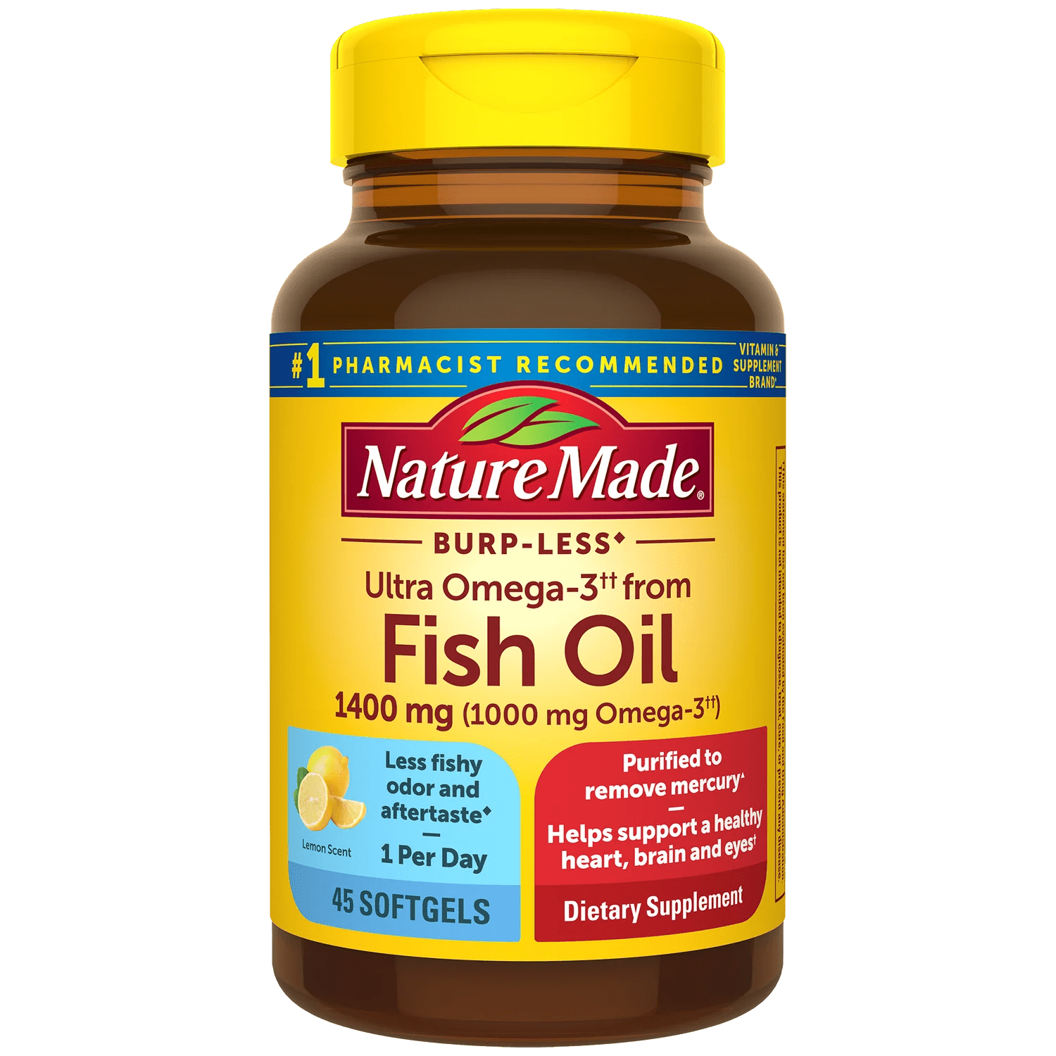 OMEGA 3 1400 MG x 45 SOFTGELS NATURES MADE