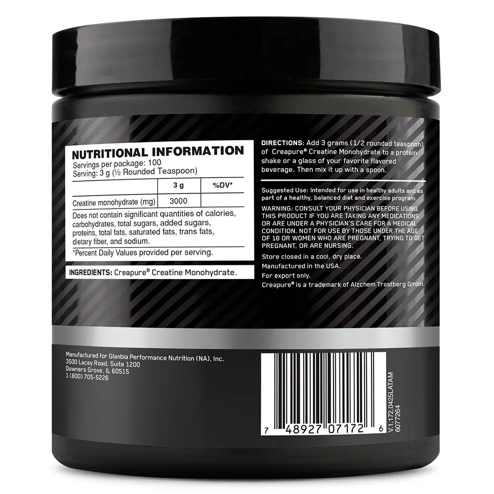 PLATINUM CREATINE MONOHYDRATE POWDER CREAPURE - OPTIMUM NUTRITION