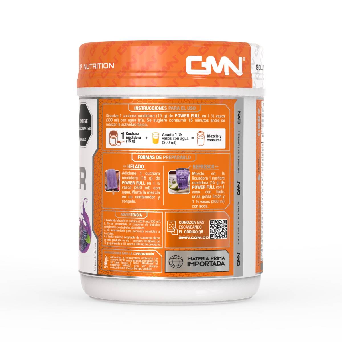 Power Full GMN Pre Entreno 300g 20 servicios