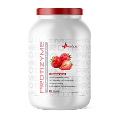 PROTIZYME STRAWBERRY CREME 4 LB 52 SERVICIOS - METABOLIC NUTRITION