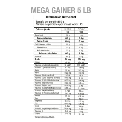Mega Gainer 5 Libras - GMN
