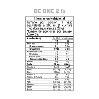 Be One Proteina Aislada GMN 2lb 32 porciones