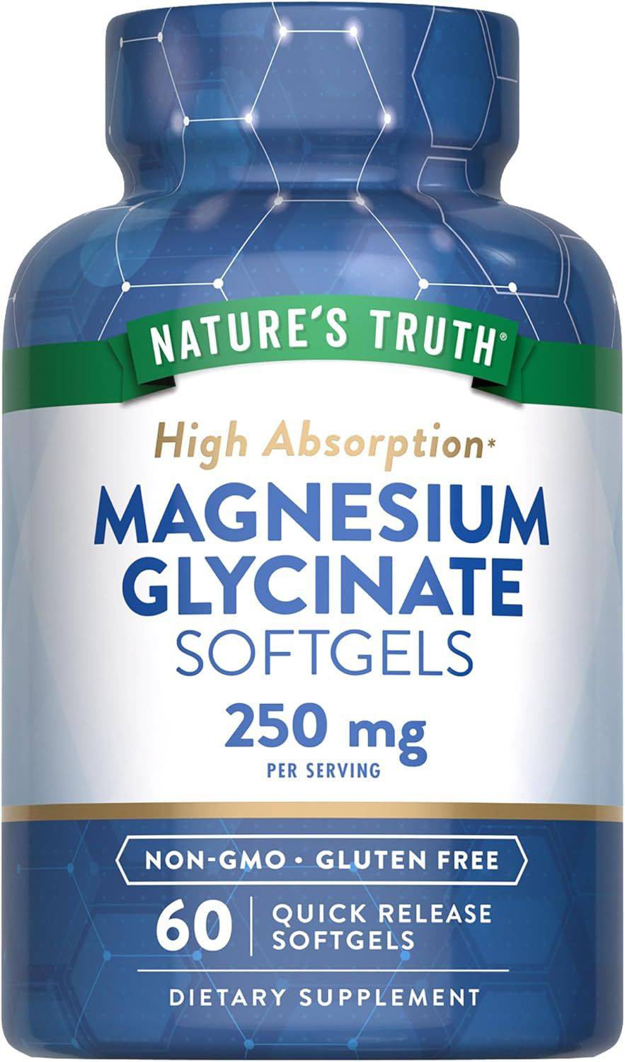 GLYCINATO DE MAGNESIO 250 MG 60 CAPSULAS GEL - NATURE´S TRUTH
