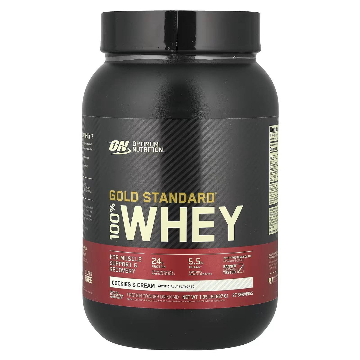 100% WHEY Gold Standard 2 lb Cookies And Cream