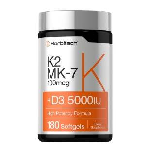 Vitamina D3 + K2 180 Capsulas Gel - Horbäach