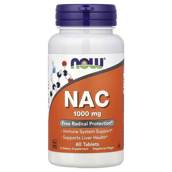 NAC 1.000 mg NOW 60 Tablets - Now Foods