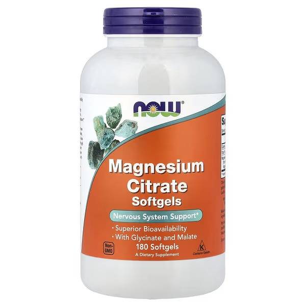 Magnesio Citrato W / Glycinate & Malate 180sg - NOW