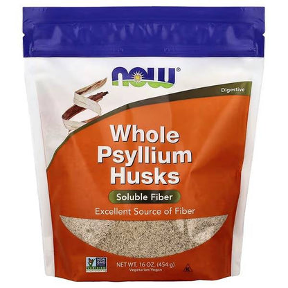 Psyllium Husk Whole NOW FIBRA 16OZ - NOW