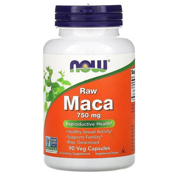 Maca 750 mg NOW 6:1 Conc 90 Vcaps