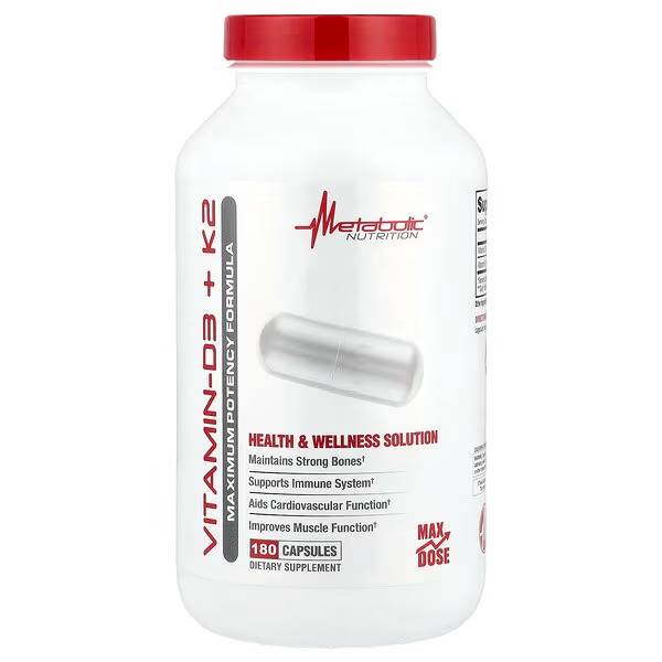VITAMINA D3 + K2 METABOLIC 180 CAPS