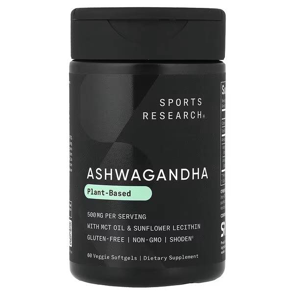 Ashwagandha 60 Veggie Softgels - Sports Research
