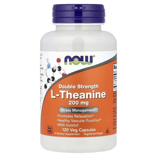 L-theanine Teanina 200 mg 120 Cápsulas - NOW