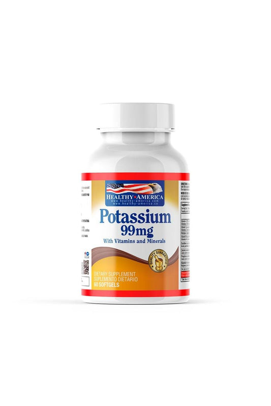 Potassium 99 mg with Vitamins And Minerals 60 Softgels - Healthy America