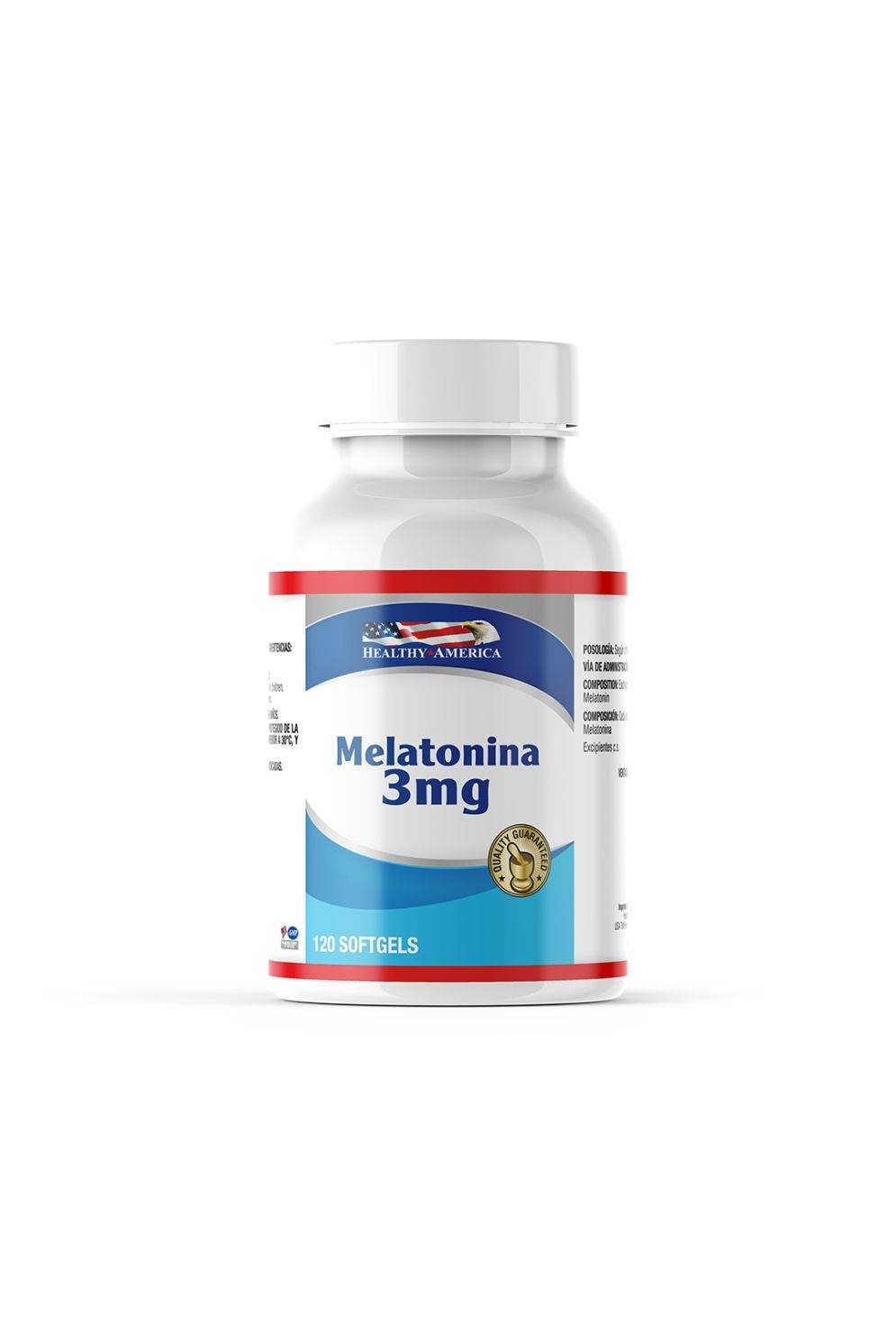 MELATONINA 3 MG 120 SOFTGELS - HEALTHY AMERICA