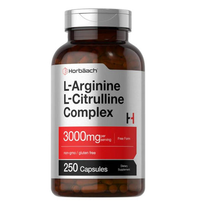 L Arginine L Citrulline Complex 3000 mg 250 Cápsulas - Horbaach
