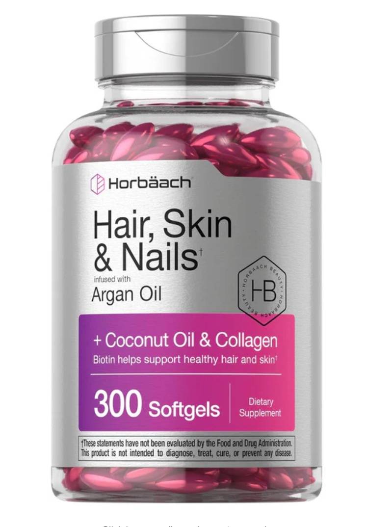 HAIR SKIN AND NAILS 300 SOFTGELS - HORBAACH