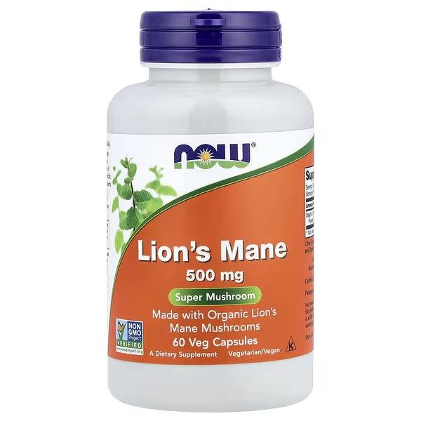 Melena de Leon 500 mg 60 Veg Capsules - NOW