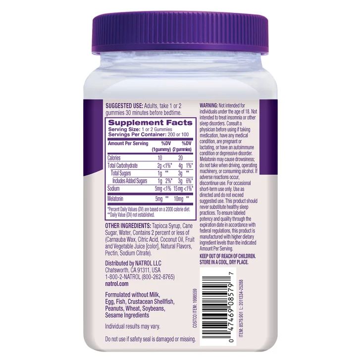 MELATONINA 10 MG X 200 GOMAS - NATROL