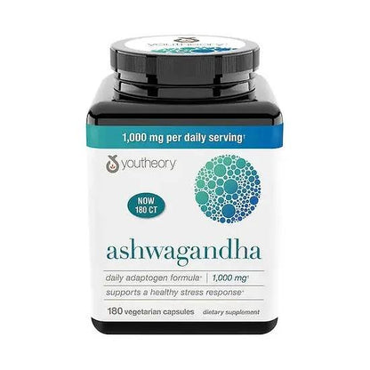 ASHWAGANDHA 1000 MG 180 CÁPSULAS - YOUTHEORY