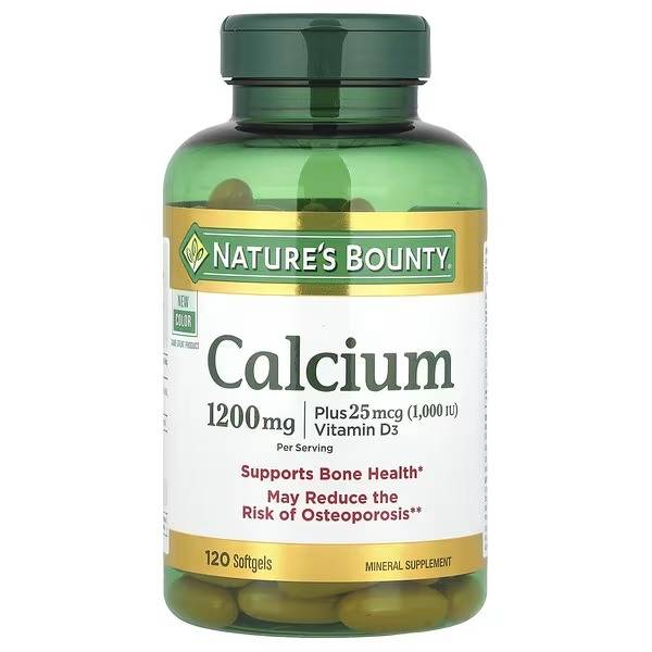 Calcio 1.200 mg + Vit D3 1.000 IU 120 Soft Gels - Nature's Bounty