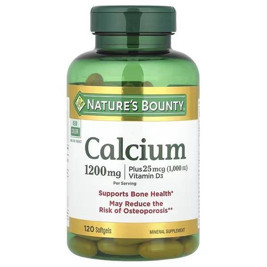Calcio 1.200 mg + Vit D3 1.000 IU 120 Soft Gels - Nature's Bounty