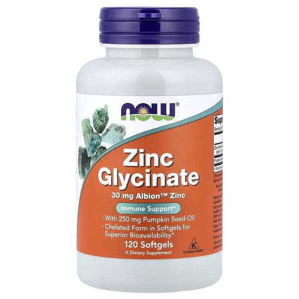 ZINC GLYCINATO 30 MG 120 NOW - NOW FOODS