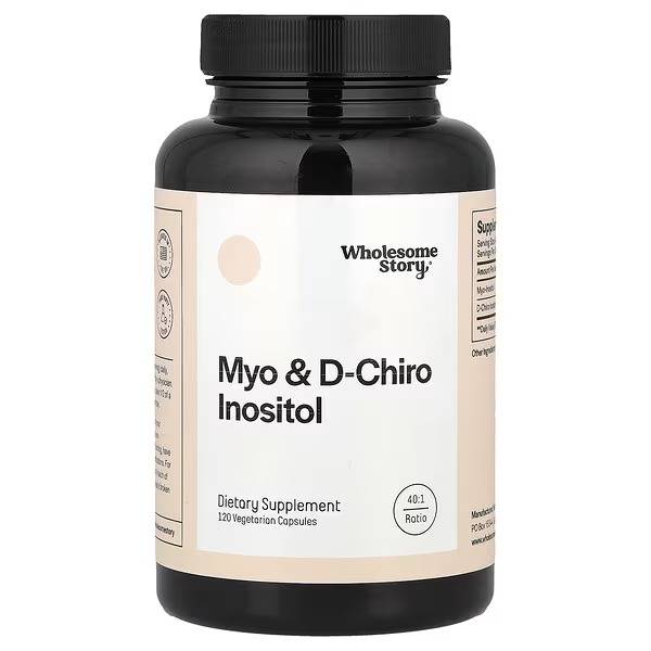 MYO & D-CHIRO INOSITOL 40:1 RATIO 120 CAPSULES WHOLESOME STORY