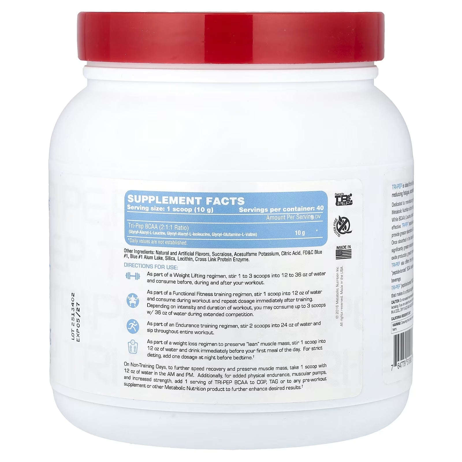AMINOACIDOS TRI-PEP METABOLIC BLUE