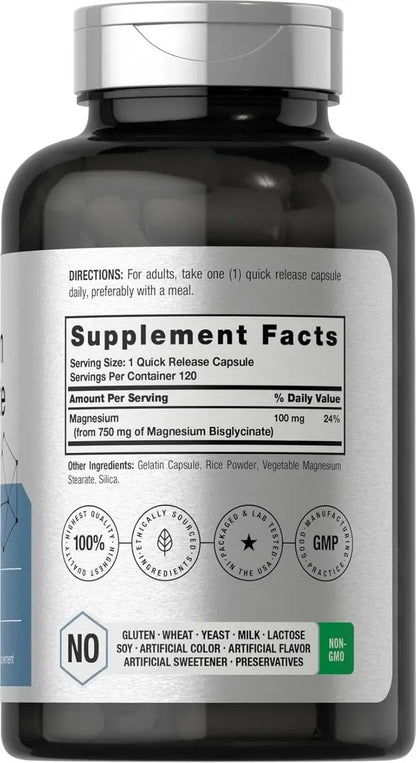 BISGLYCINATO DE MAGNESIO 750 MG X120 CAPS HORBAACH