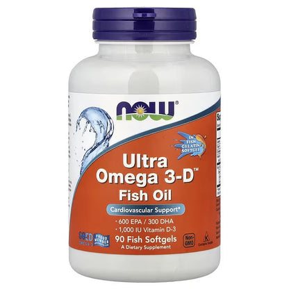 ULTRA OMEGA 3 WITH VITAMIN D-3 90 SOFTGELS NOW