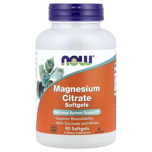 MAGNESIUM CITRATO W/GLYCINATE & MALATE NOW 90 SOFTGELS