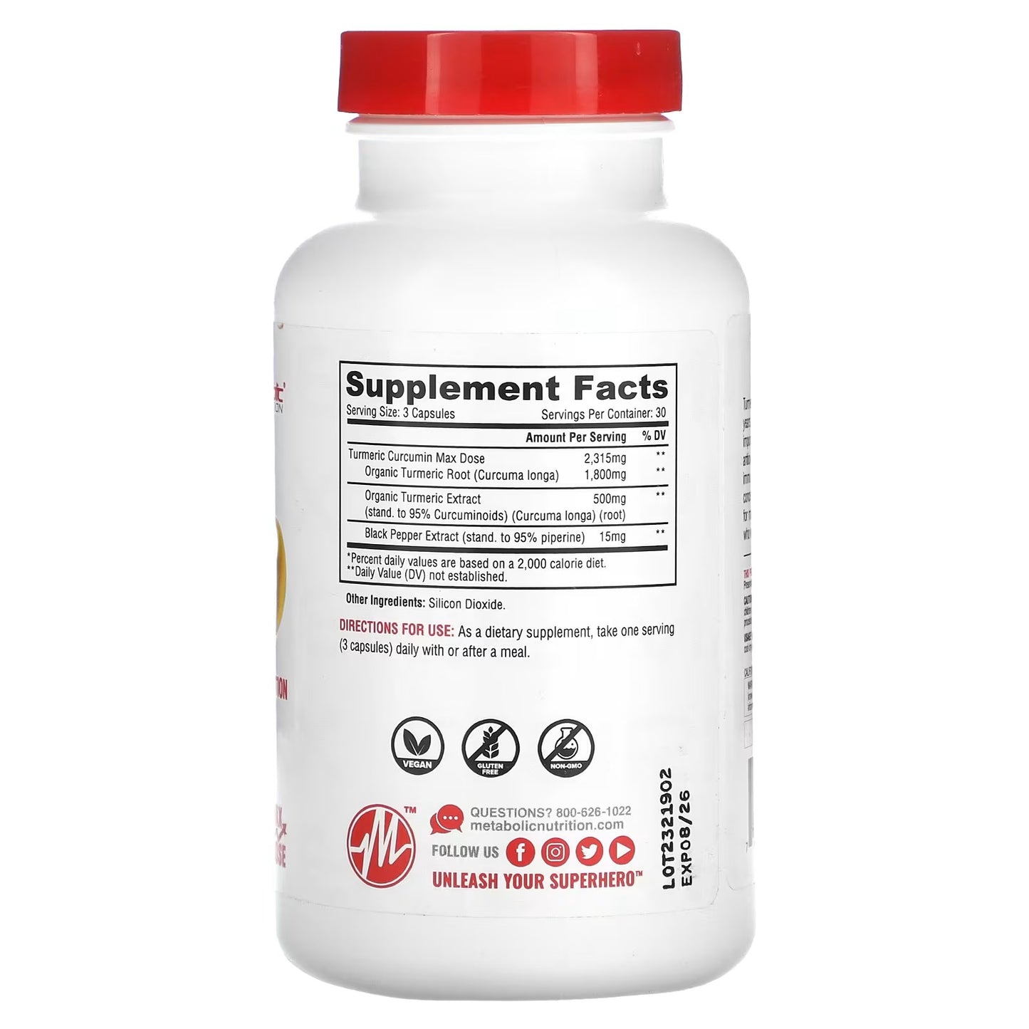 TURMERIC 90 CAPS METABOLIC