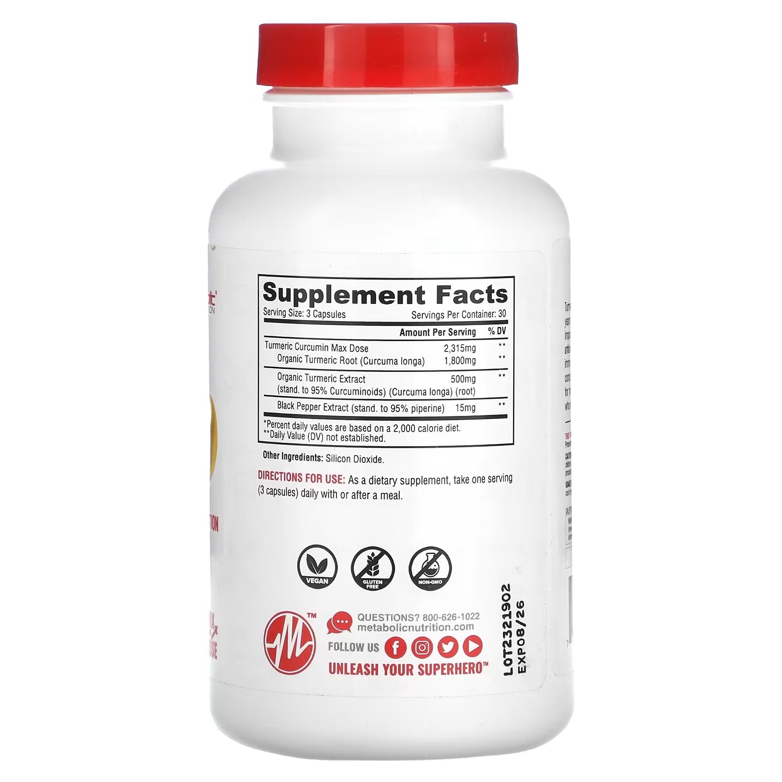 TURMERIC 90 CAPS METABOLIC